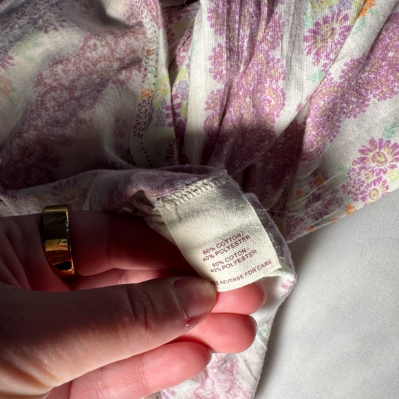 Free People Western Floral Paisley Button Up Shirt 🟣 - Picture 6 of 6